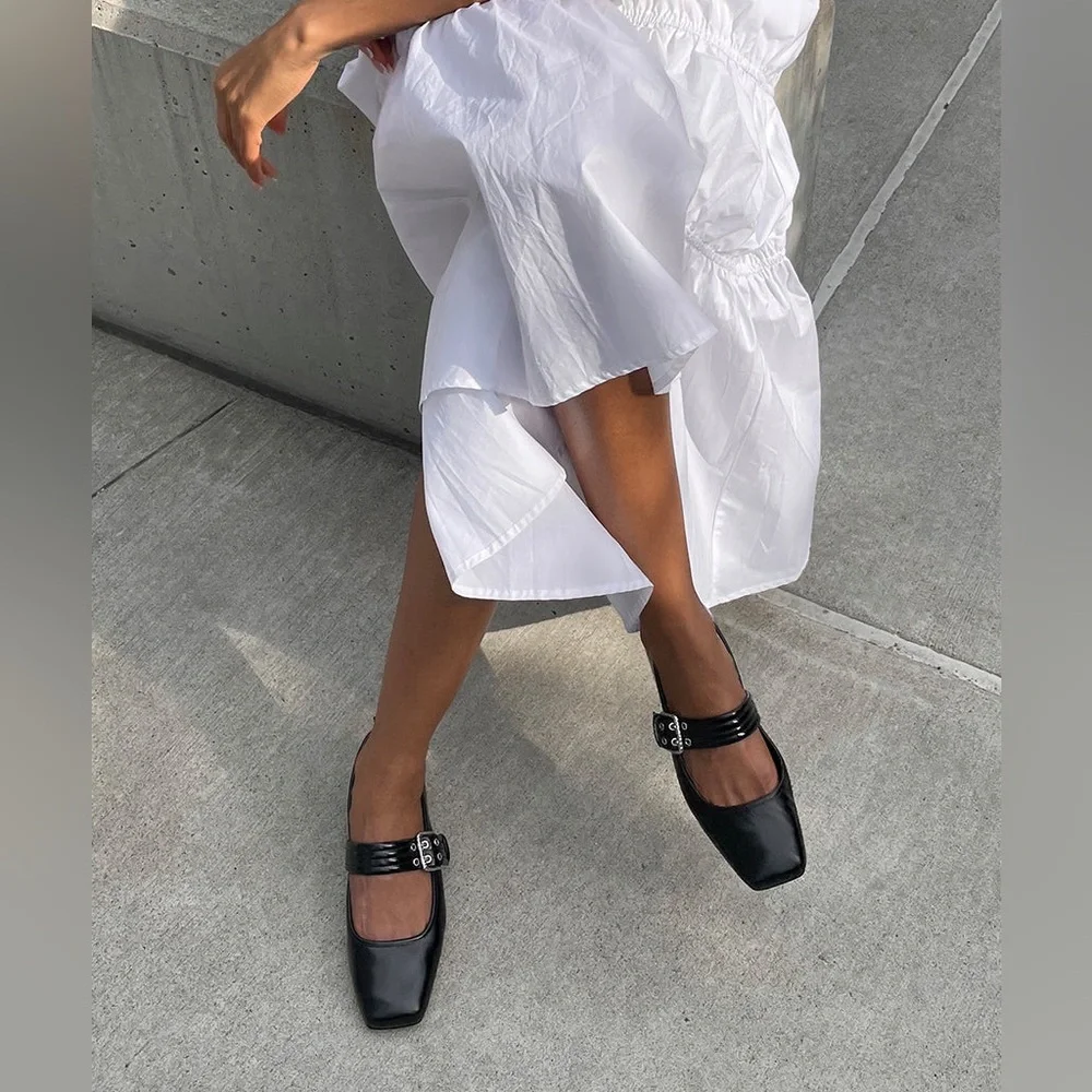 Dolce Vita Arora Ballet Mary Jane Patent Flats Sandals - Picture 3 of 15